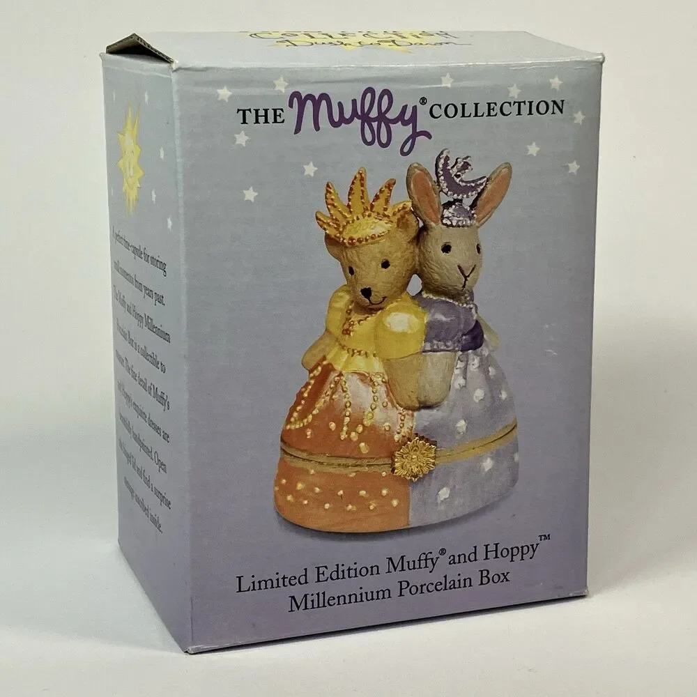 Muffy Vanderbear Muffy & Hoppy Millennium Porcelain Box Set 2000 | /w Box 4